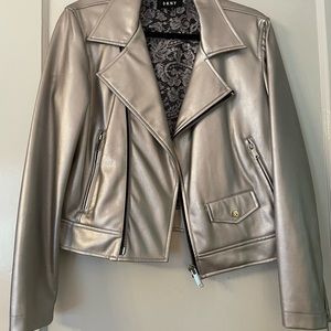 Silver moto jacket